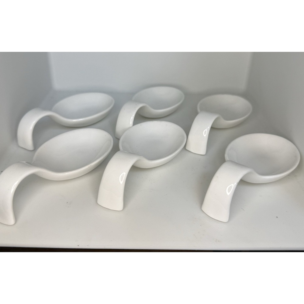 Arcoroc Professionals White Spoon Rest Set of 6 • Restaurant Quality Kitchenware